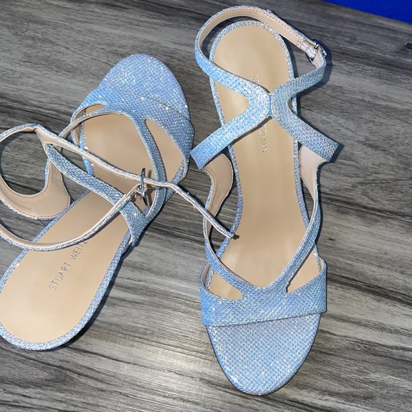 Stuart weitzman periwinkle sandal heels 7 NWT - Picture 6 of 8